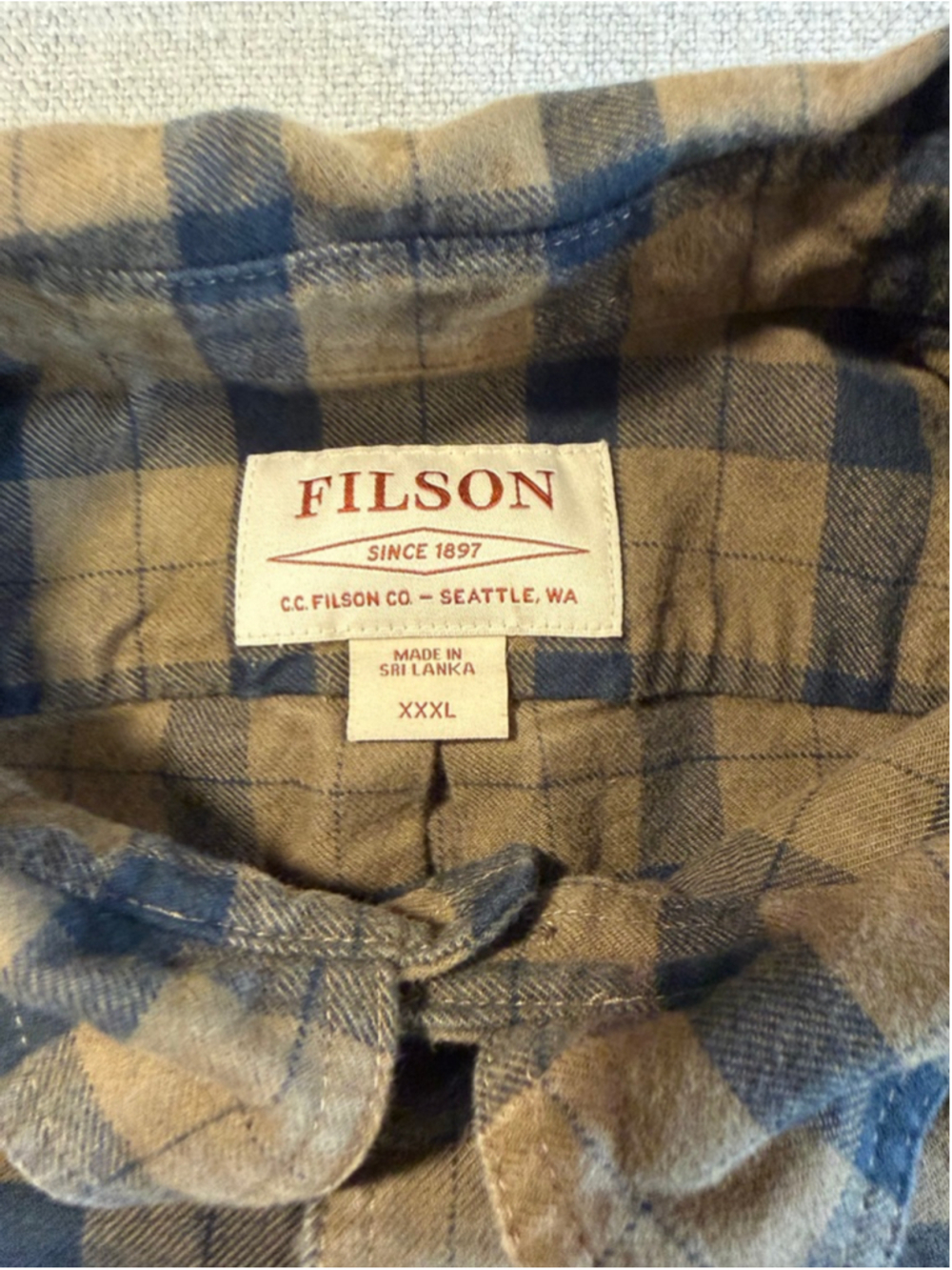 Filson Otter Green Black Plaid Alaskan Guide Shirt Mens XXXL View 5